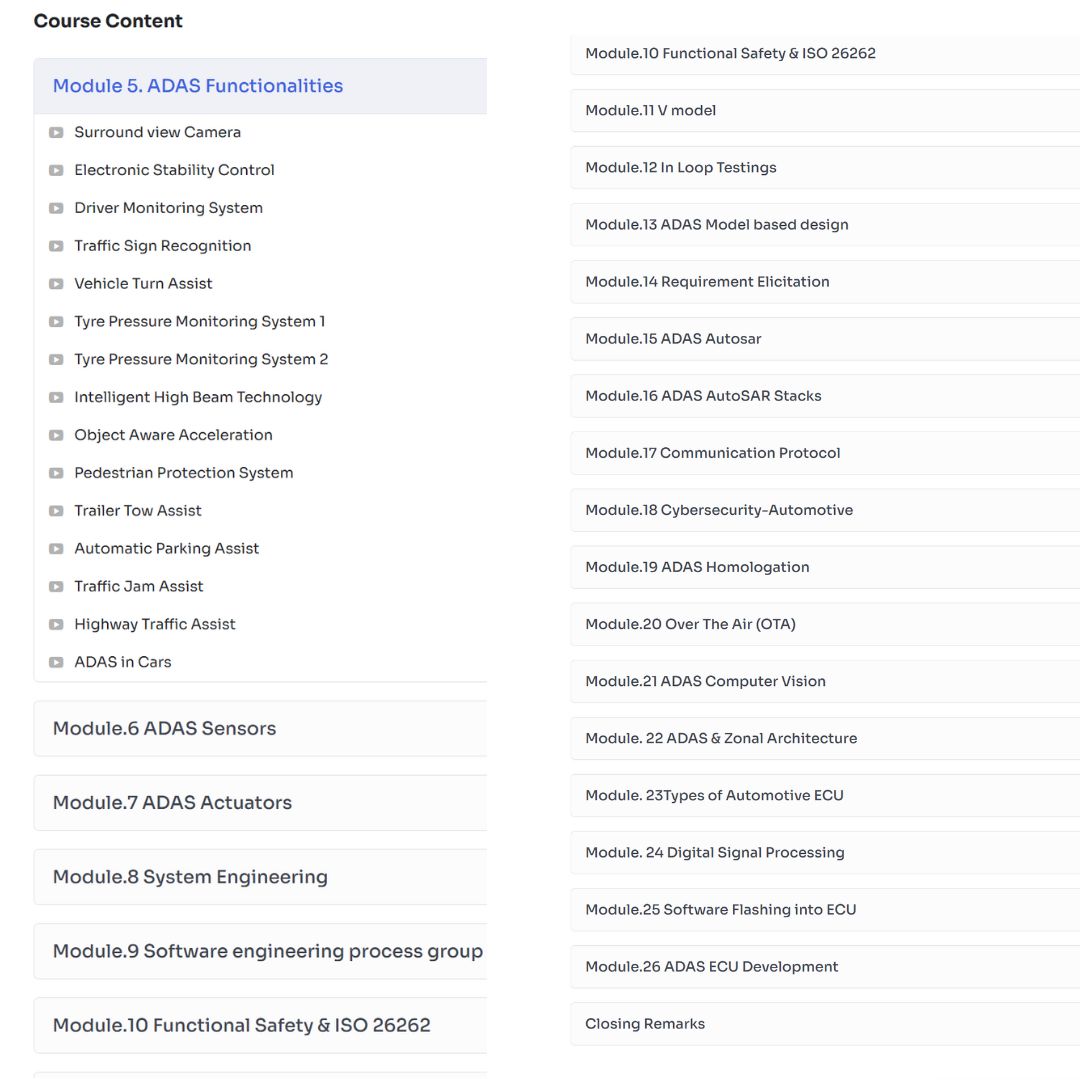 course curriculum